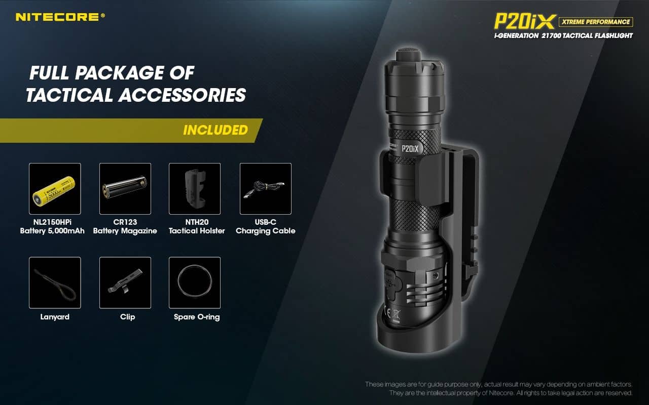 Nitecore P20iX compact 4000 lumen 221m USB-C rechargeable tactical floodlight - Image 22