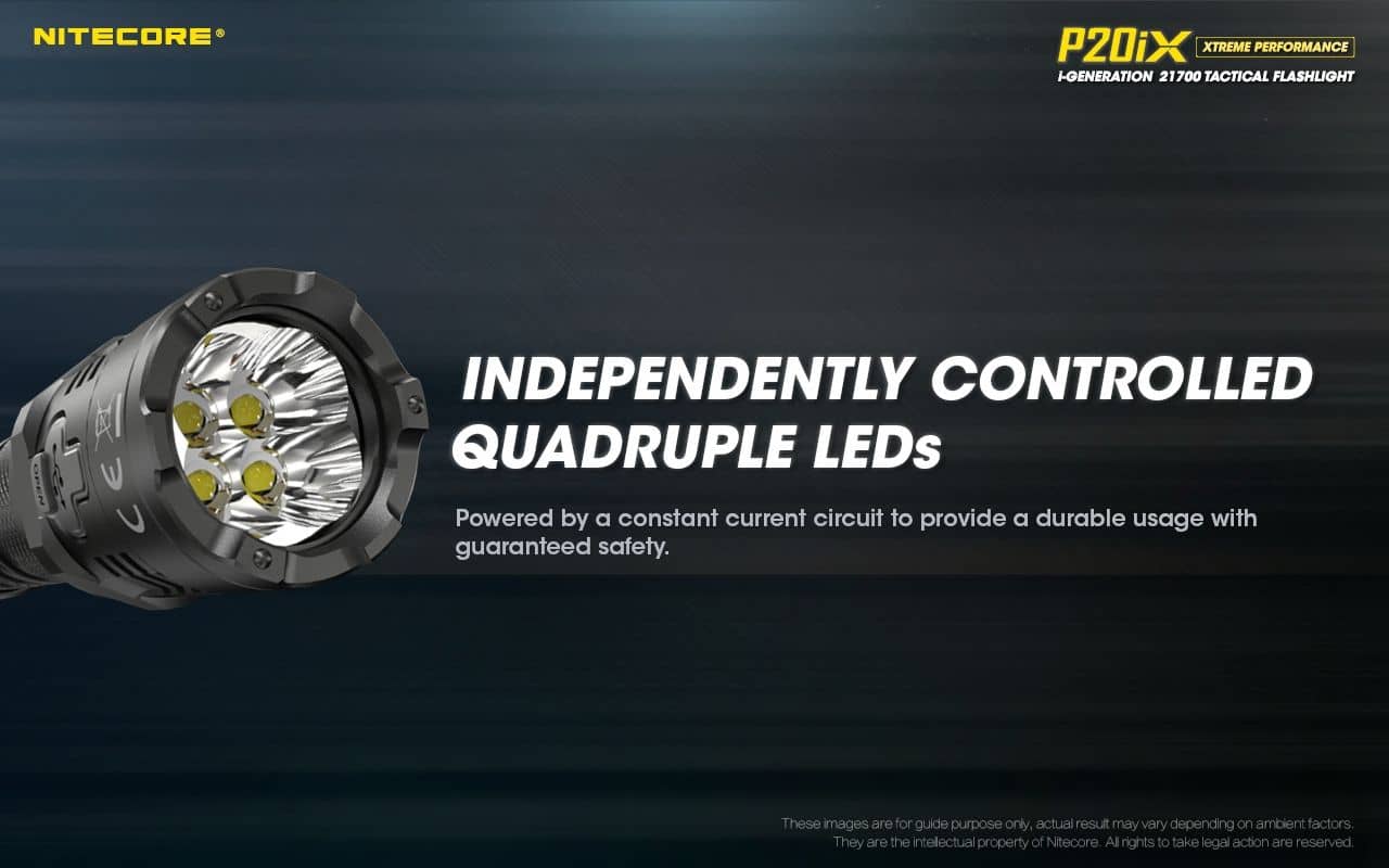 Nitecore P20iX compact 4000 lumen 221m USB-C rechargeable tactical floodlight - Image 9