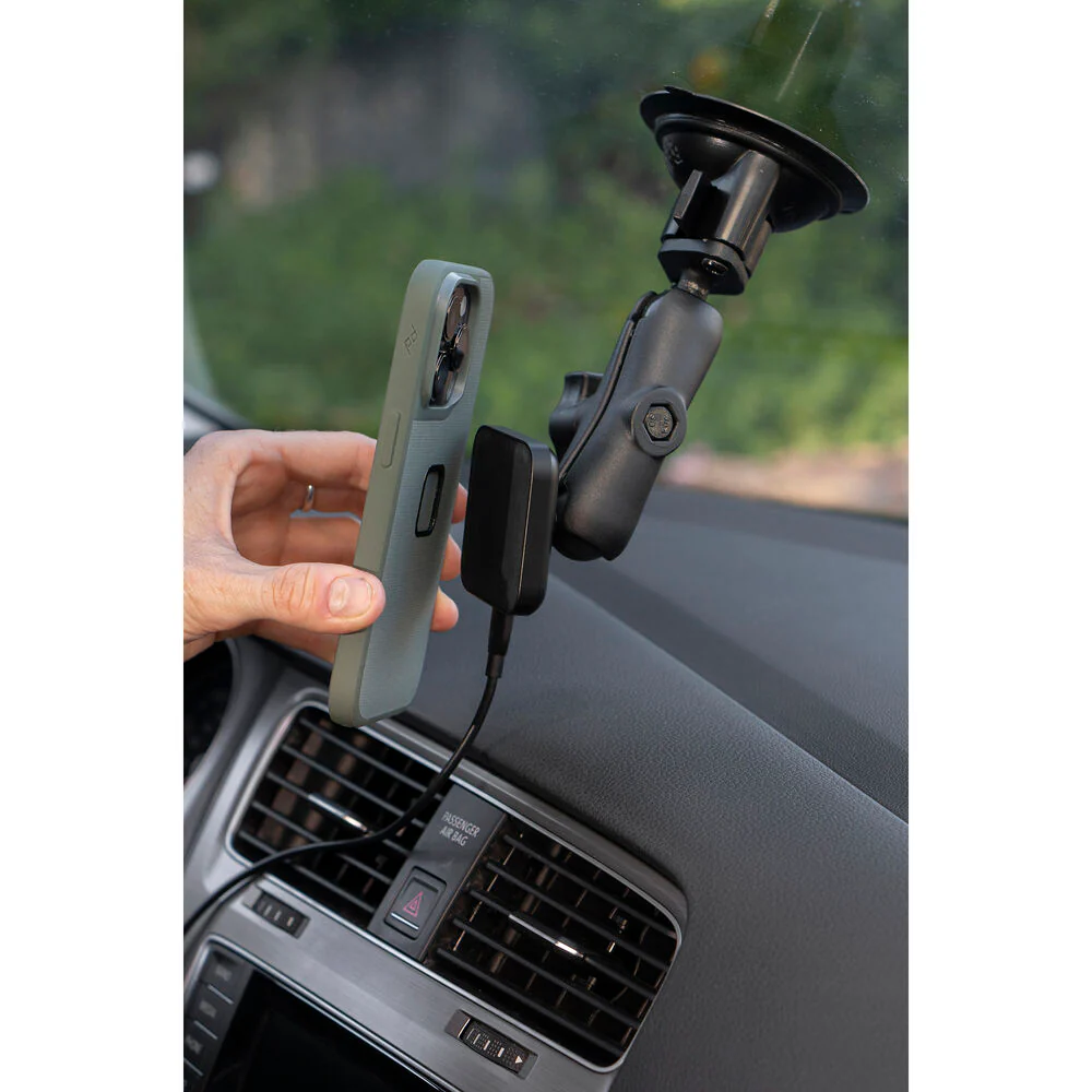 Peak Design Mobile - Car Mount 1in Ball Adapter v2 - Qi2 Charging - Black - Image 2