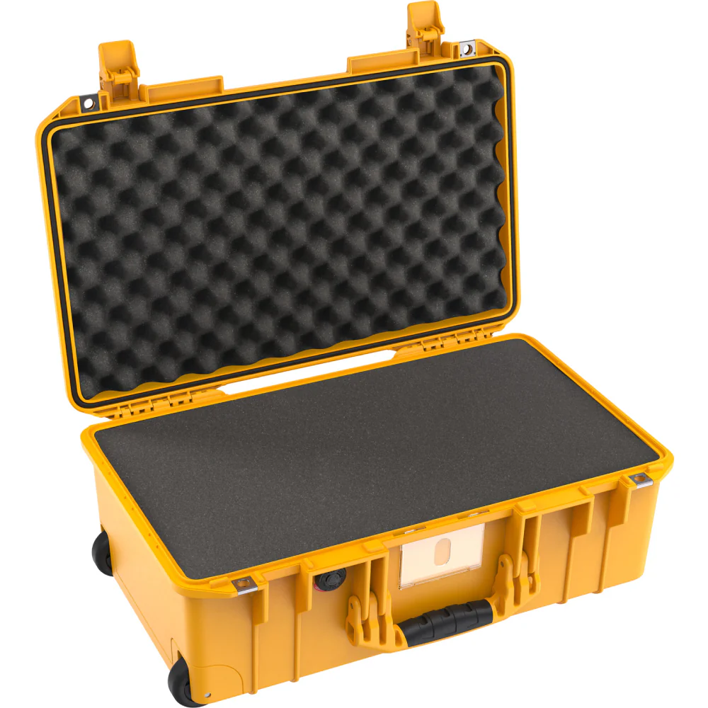 Pelican 1535AirWF Wheeled Carry-On Hard Case with Foam Insert (Yellow)