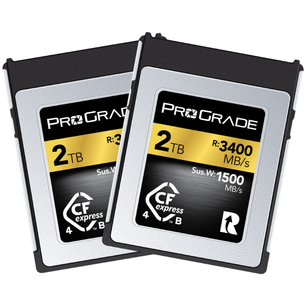 Prograde Digital Gold 2TB CFexpress 4.0 Type B 3400MB/s Memory Card (2 Pack)