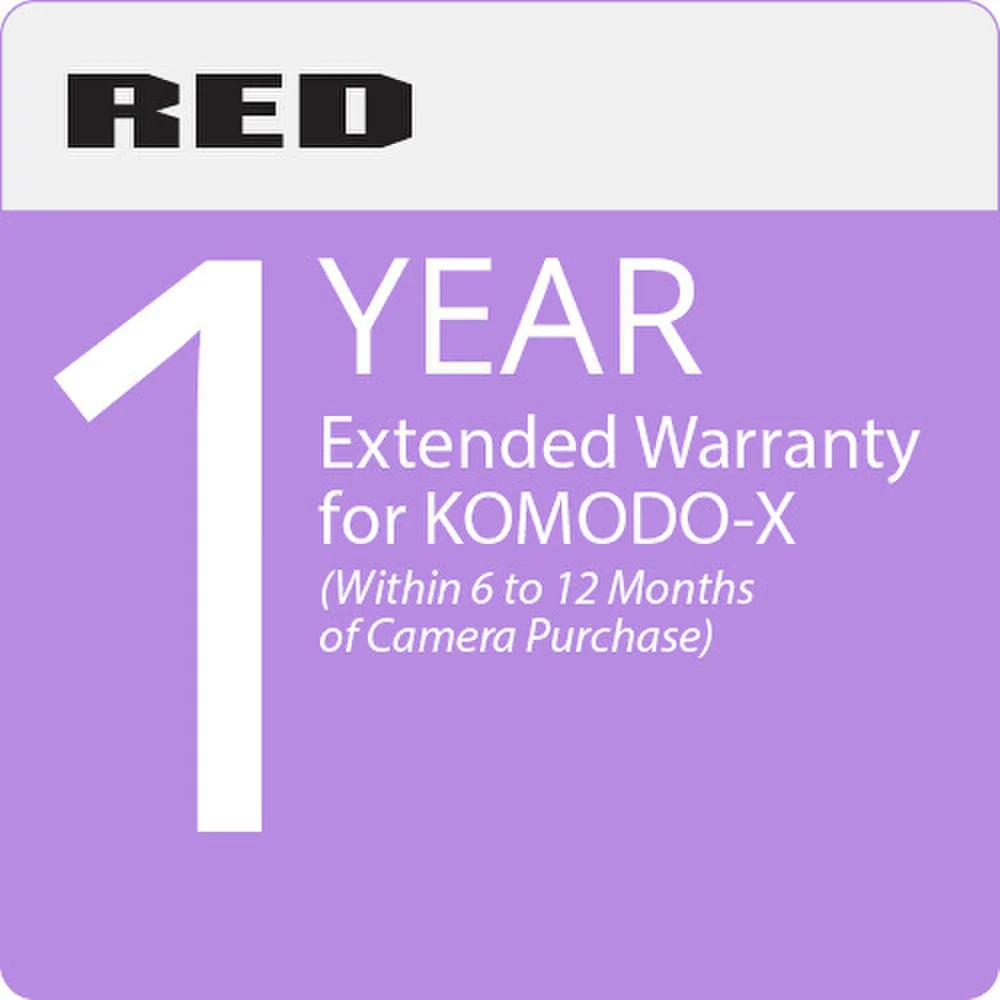 RED Extended Warranty - KOMODO-X (6 Months to 1 Year After Purchase)