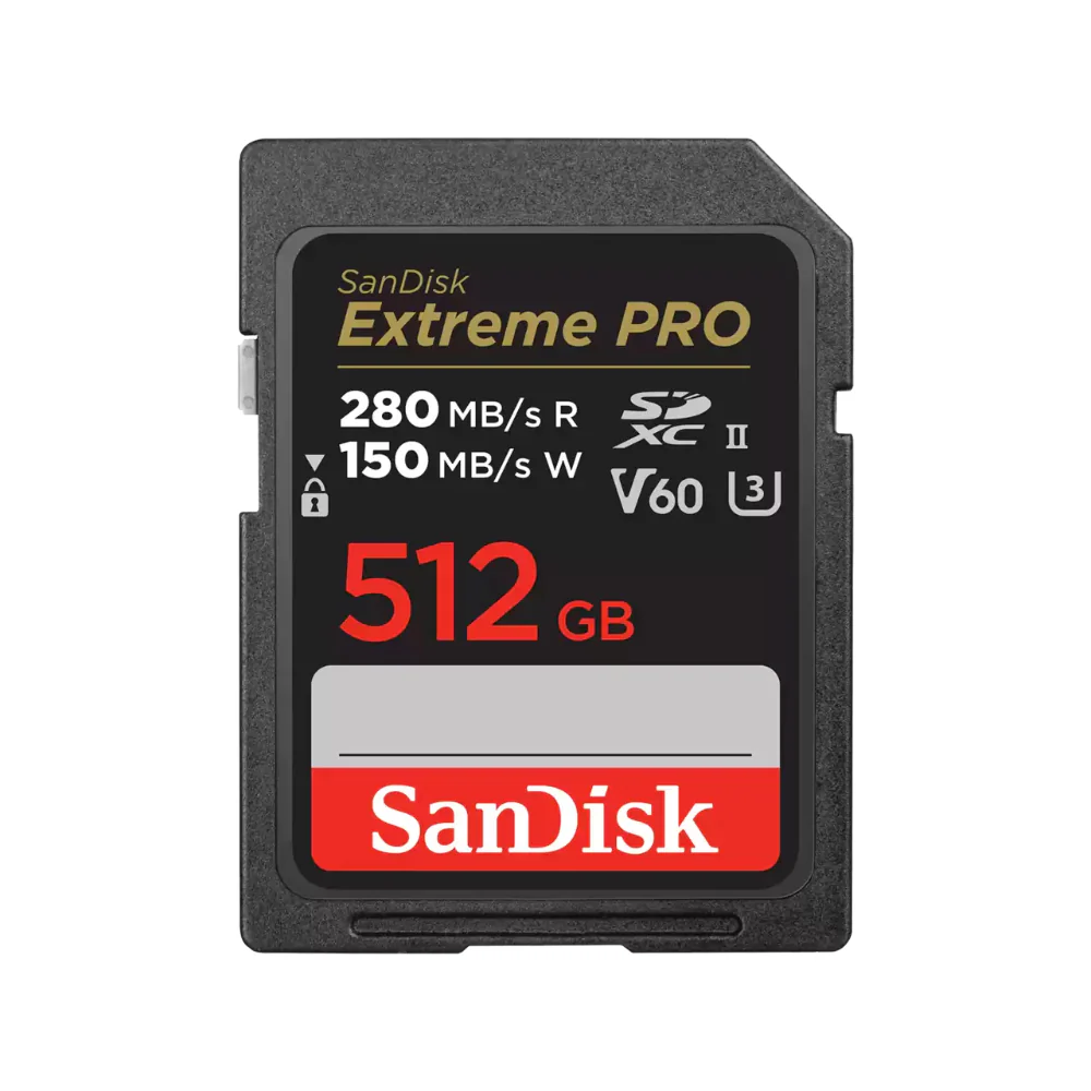 SanDisk Extreme Pro 512GB SDXC 280MB/s UHS-II Memory Card - V60
