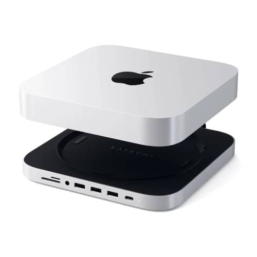 Satechi Aluminium Stand and Hub for Mac Mini/Mac Studio (Silver) - Image 3