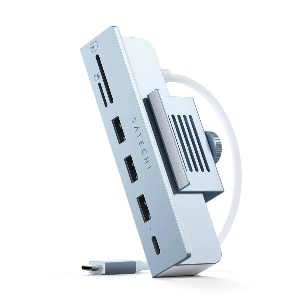 Satechi USB-C Clamp Hub for 24" iMac (Blue)