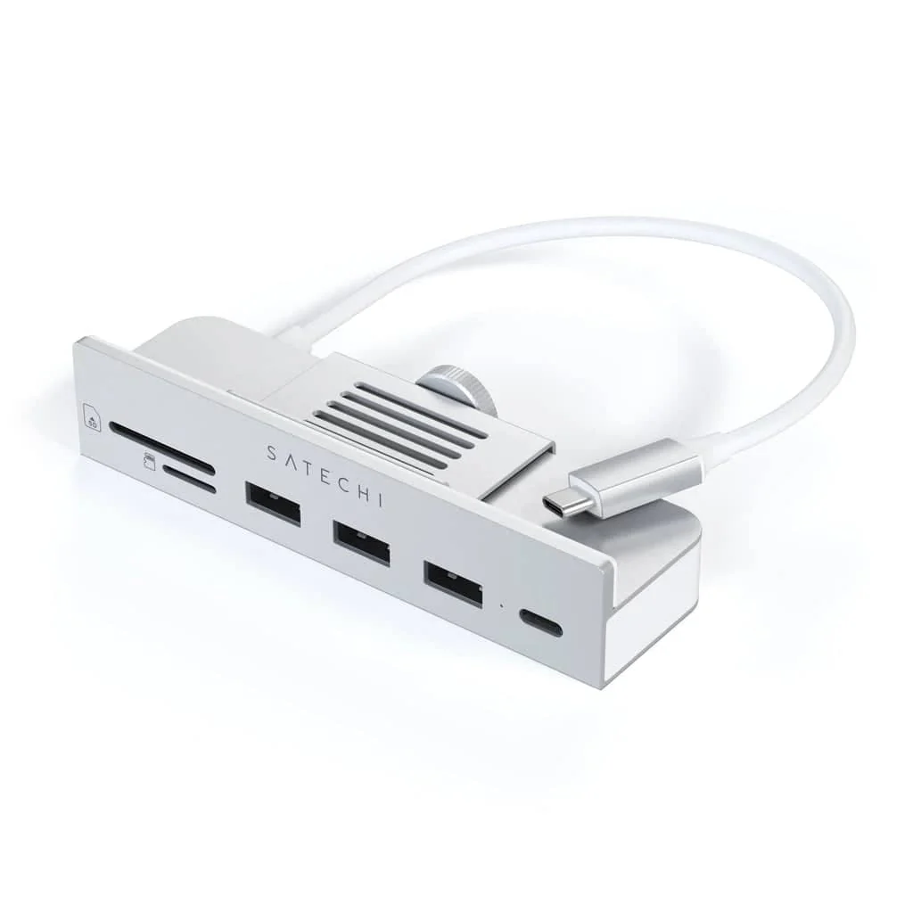 Satechi USB-C Clamp Hub for 24" iMac (Silver) - Image 4