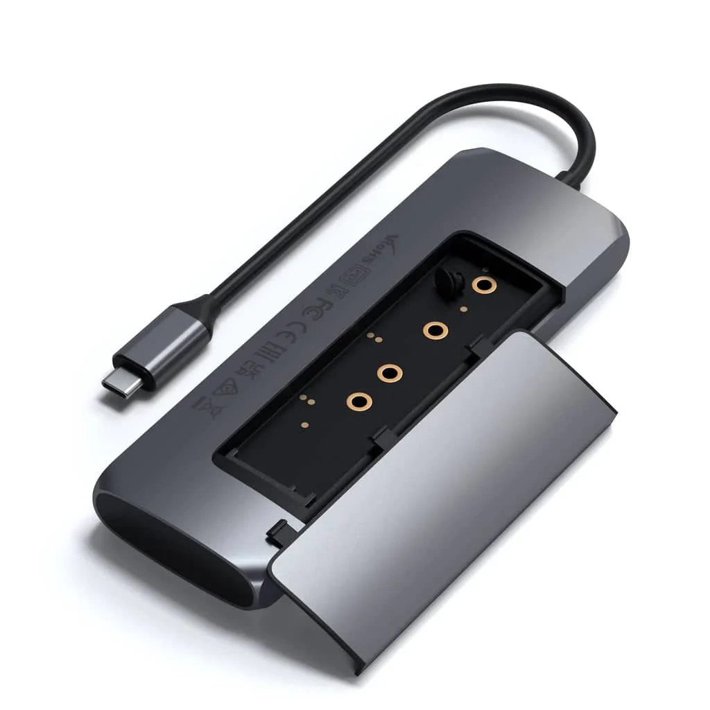 Satechi USB-C Hybrid Multiport Adapter with SSD Enclosure (Space Grey) - Image 2