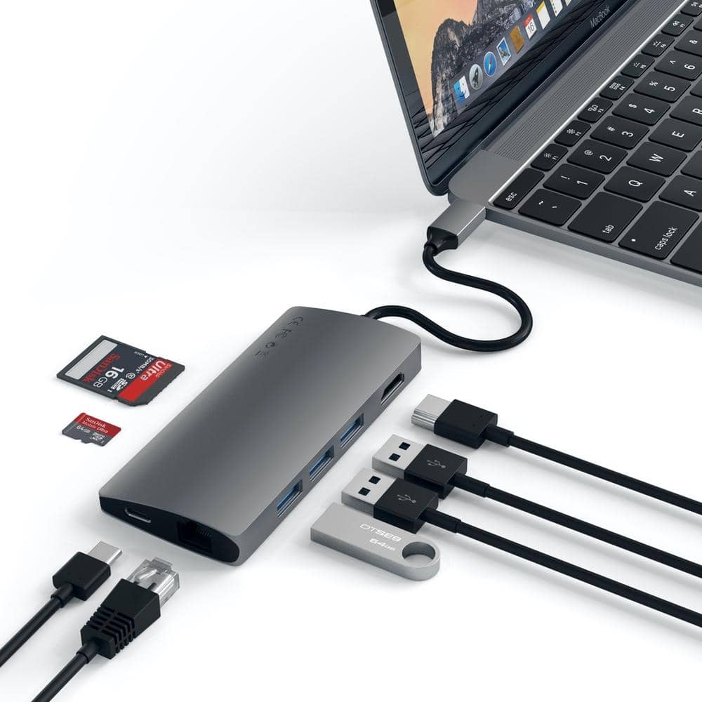 Satechi USB-C Multi-Port Adapter 4K HDMI w/ Ethernet V2 (Silver) - Image 3