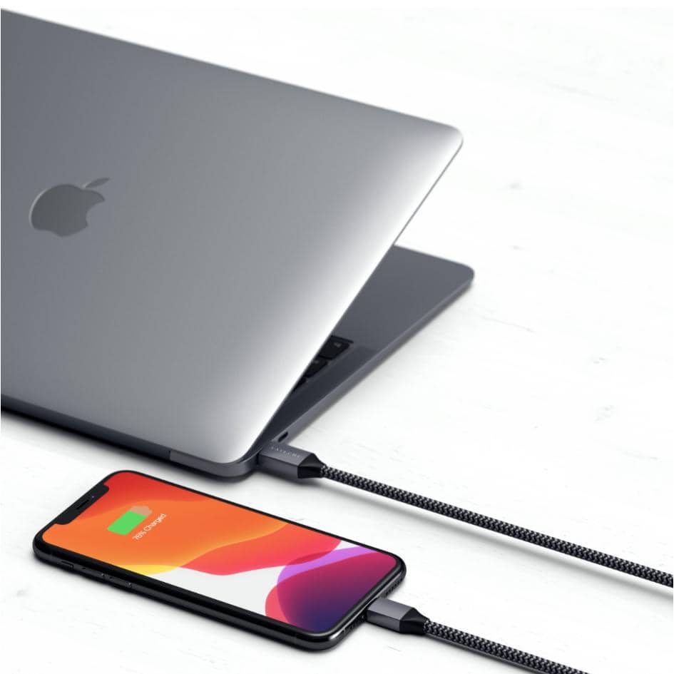 Satechi USB-C to Lightning Charging Cable 1.8 m (Space Grey) - Image 4