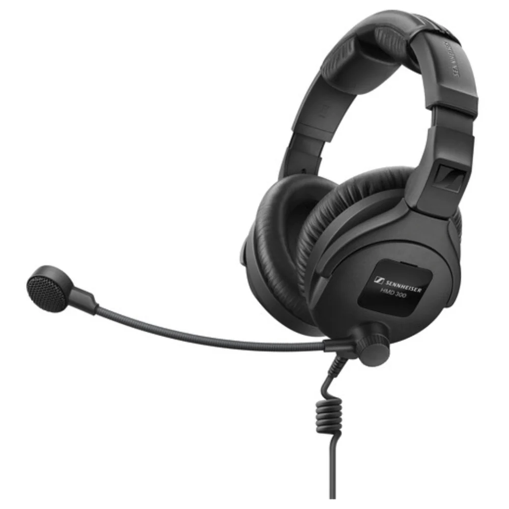 Sennheiser HMD 300 X3K1 Dual-Ear Around-Ear Broadcast Headset with Dynamic Mic and Cable