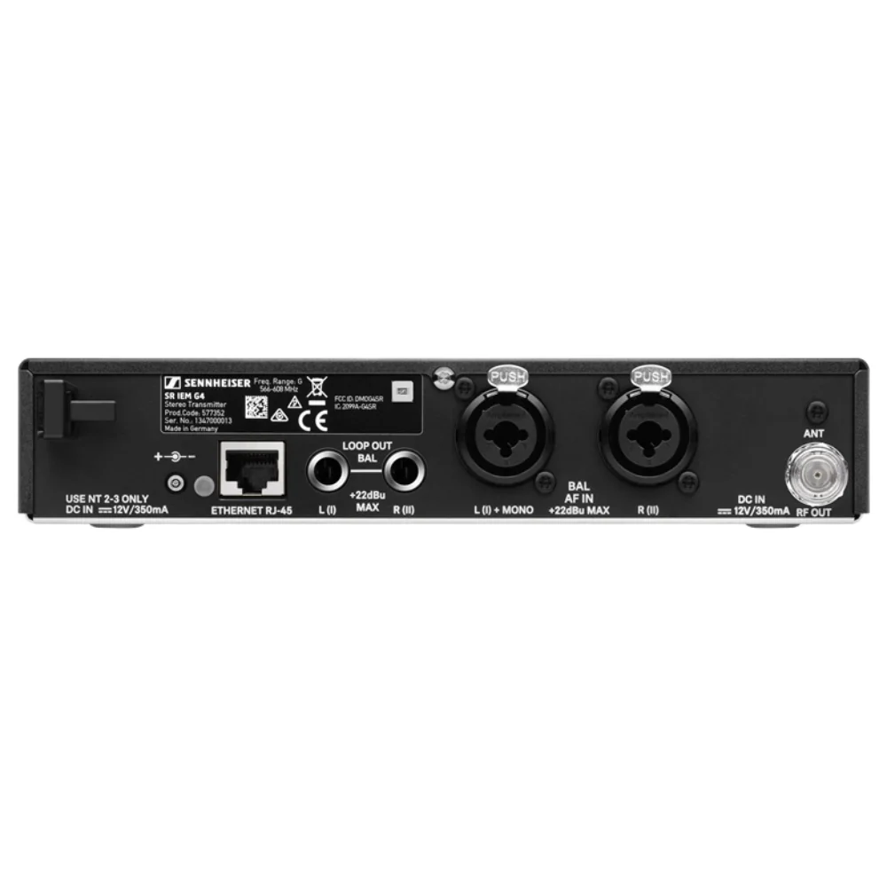 Sennheiser SR IEM G4 Stereo Transmitter (AS: 520 - 558 MHz) - Image 3