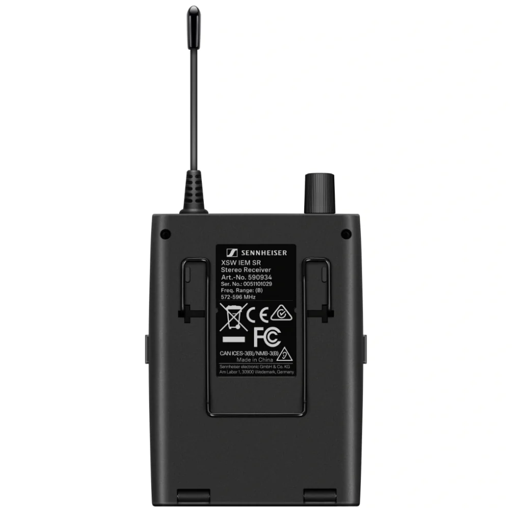 Sennheiser XSW IEM EK Stereo Bodypack Wireless Receiver with IE 4 Earphones (B: 572 - 596 MHz) - Image 4