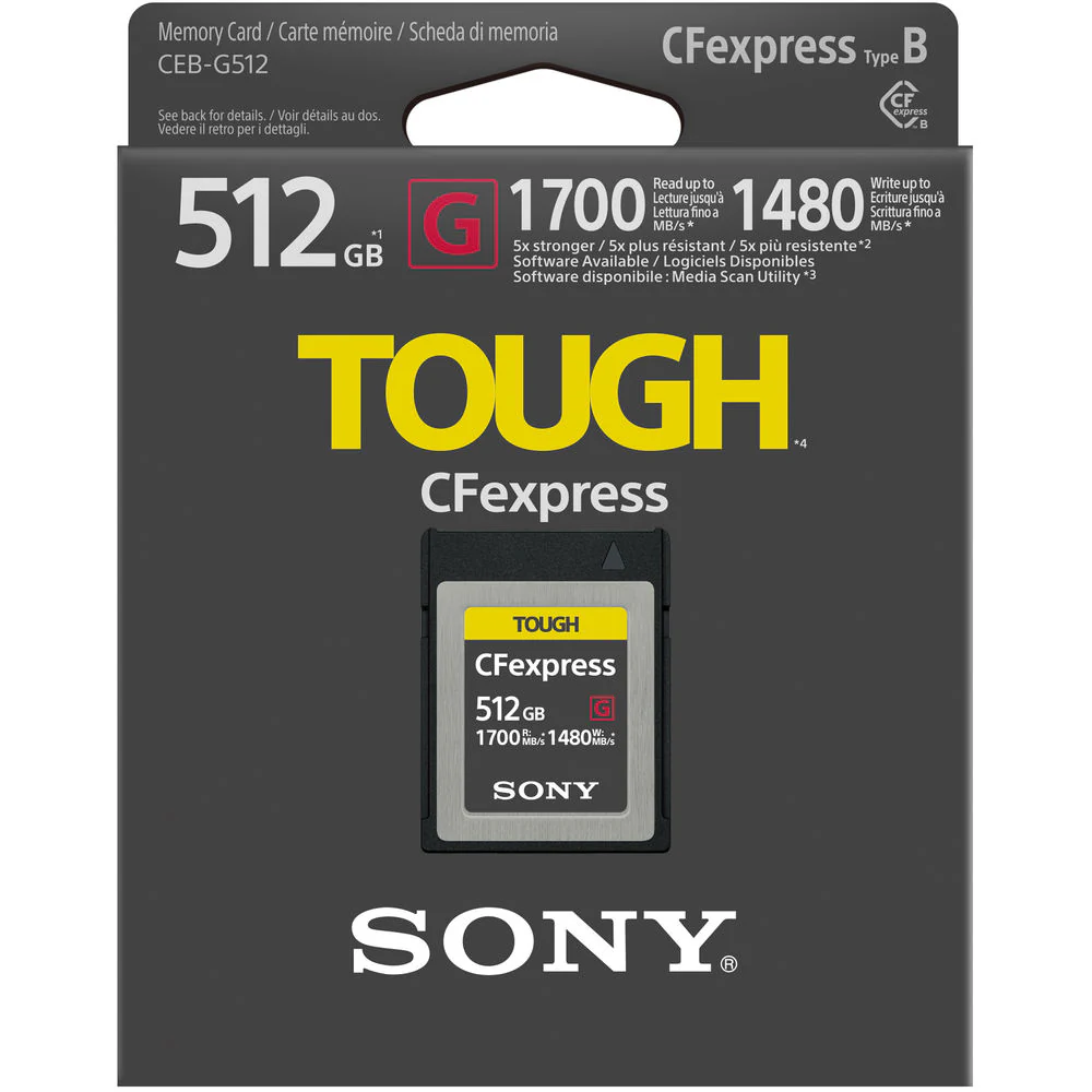 Sony Tough 512GB CFexpress Type B 1700MB/s Memory Card - Image 2
