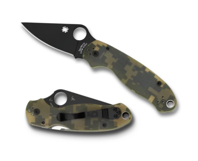 Spyderco Para 3 Camo Handle / Plain Black Blade