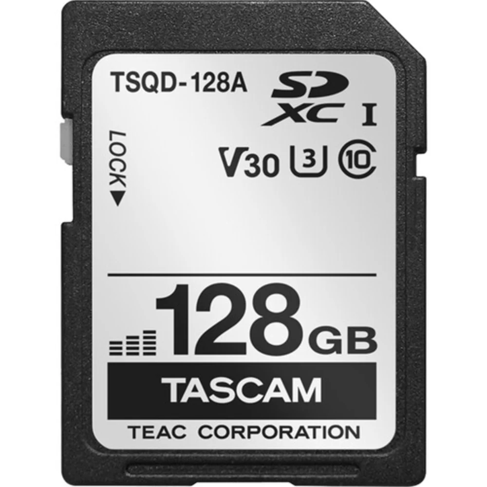 Tascam 128GB SDXC UHS-I 85MB/s Memory Card - V30