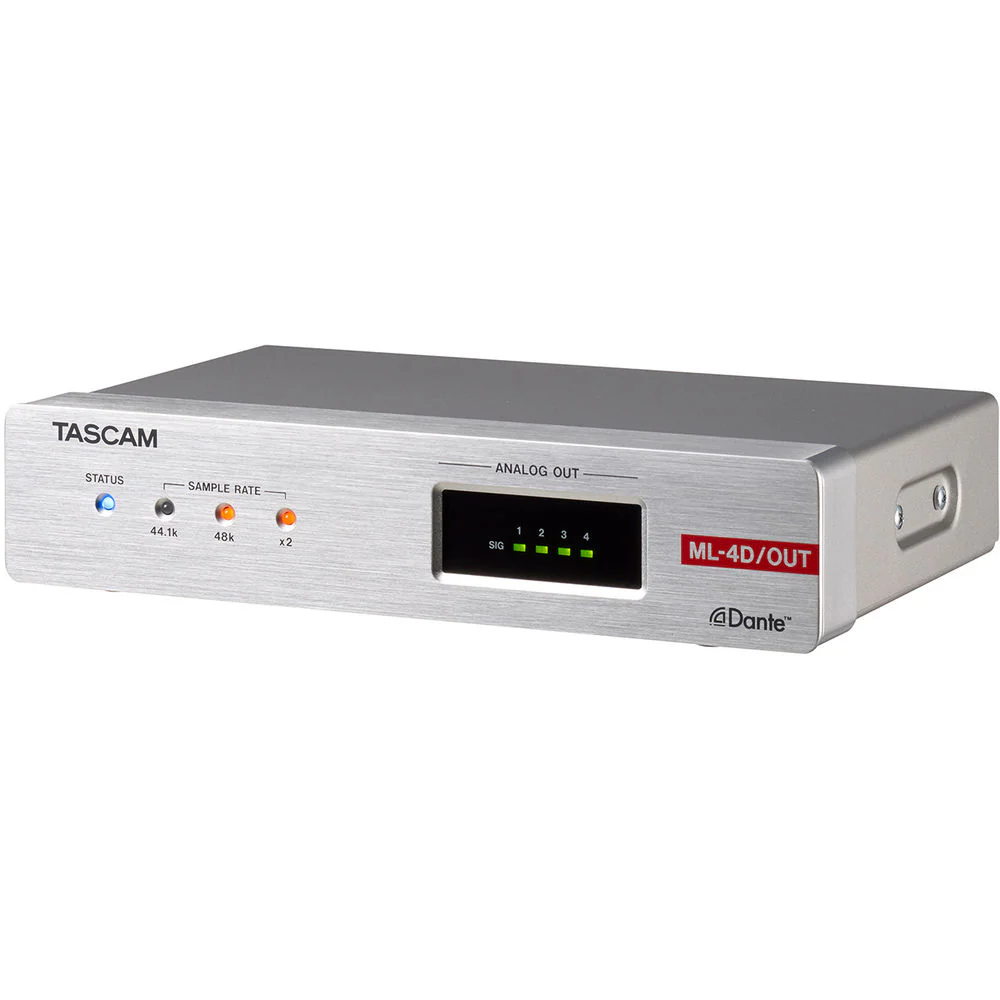 Tascam 4-Channel Line-Output Dante Converter with Built-In DSP Mixer