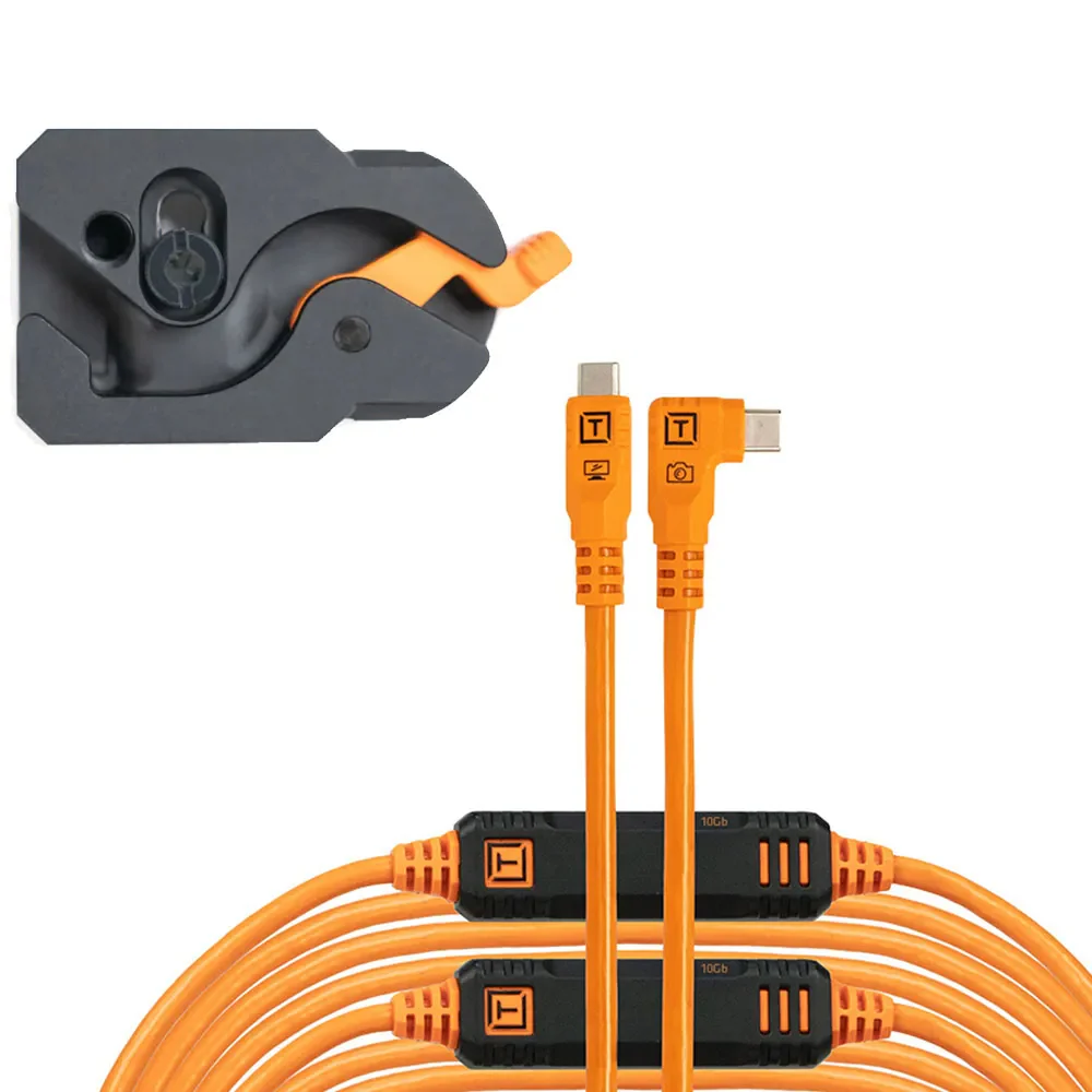 Tether Tools Leverlock Kit Tetherpro 10g 9.2m Straight to Right (Orange)