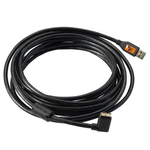 Tether Tools Tetherpro Micro B USB 3 Right Angle Adapt 4.6m Black - Image 2