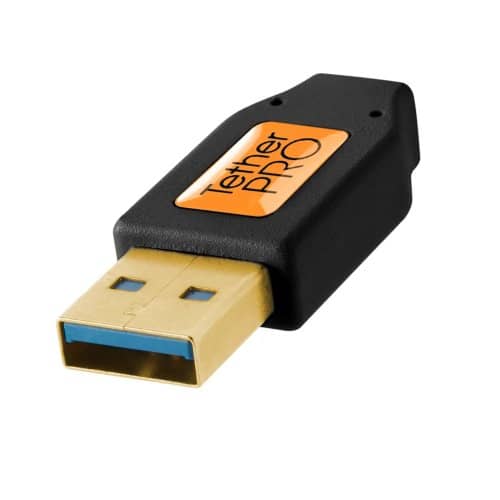 Tether Tools Tetherpro Micro B USB 3 Right Angle Adapt 4.6m Black - Image 4