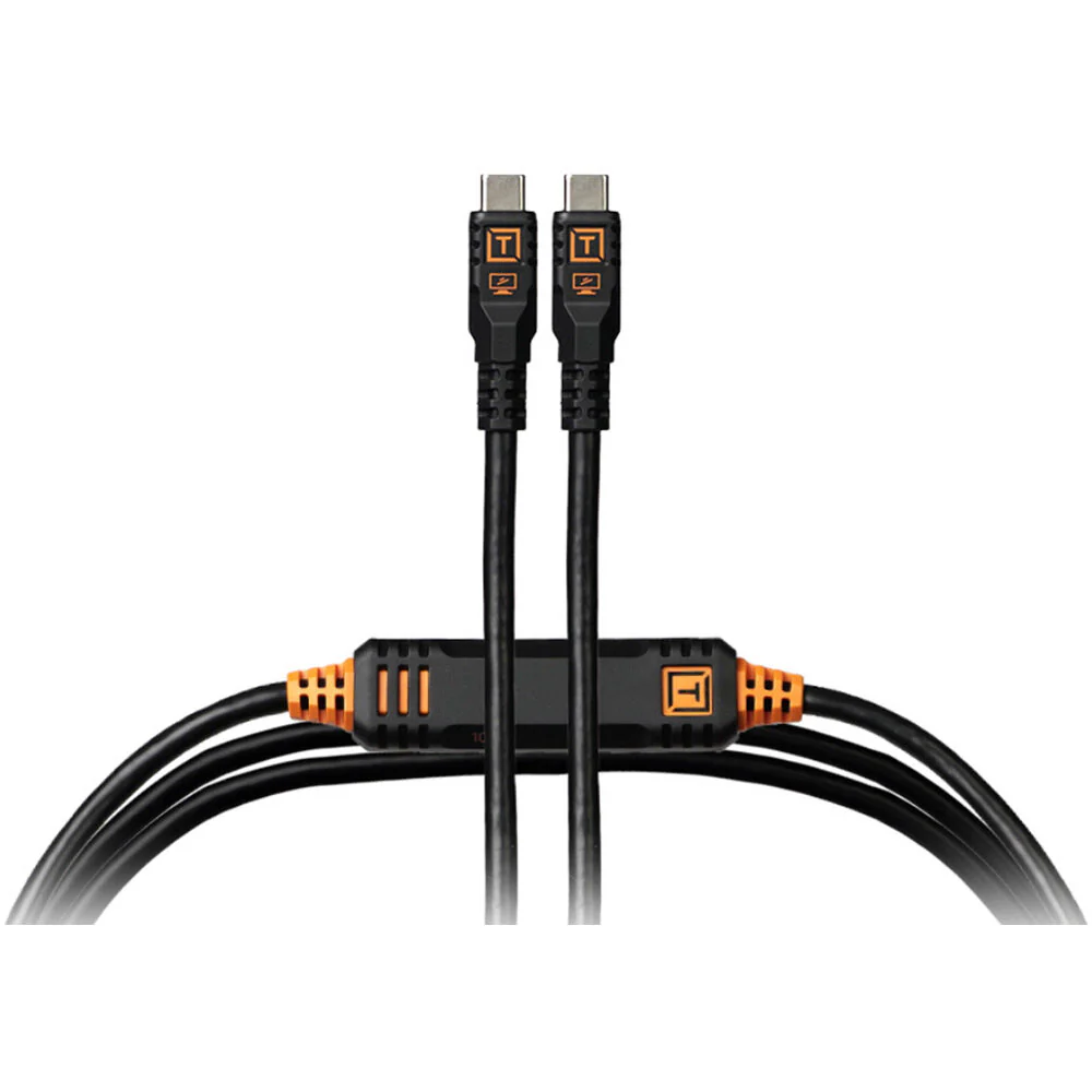 Tether Tools TetherPro Optima 10G USB-C 4.6m Straight to Straight - BLK