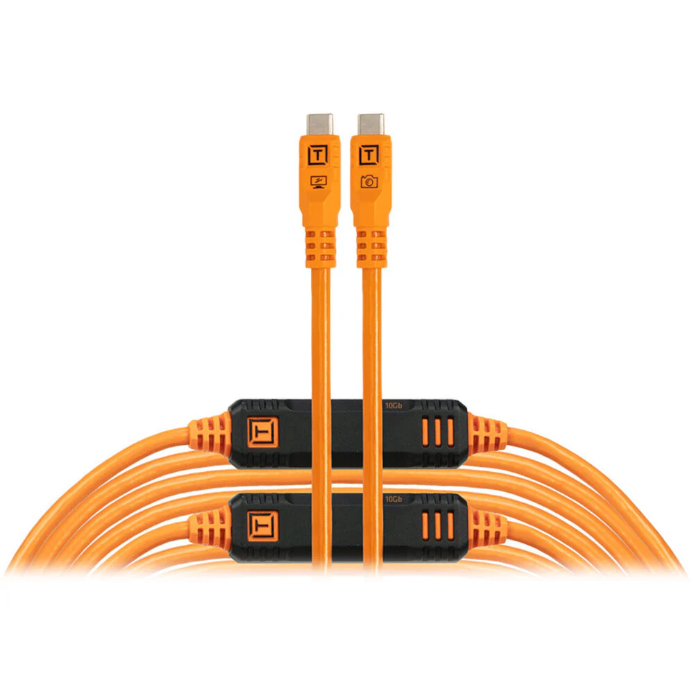 Tether Tools TetherPro Optima 10G USB-C 9.4m Straight to Straight - Orange