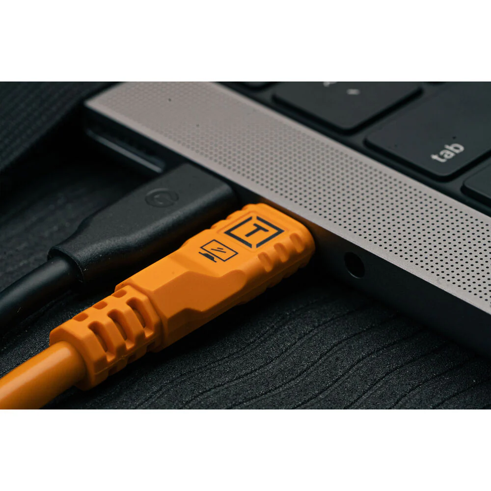 Tether Tools TetherPro Optima 10G USB-C 9.4m Straight to Straight - Orange - Image 2