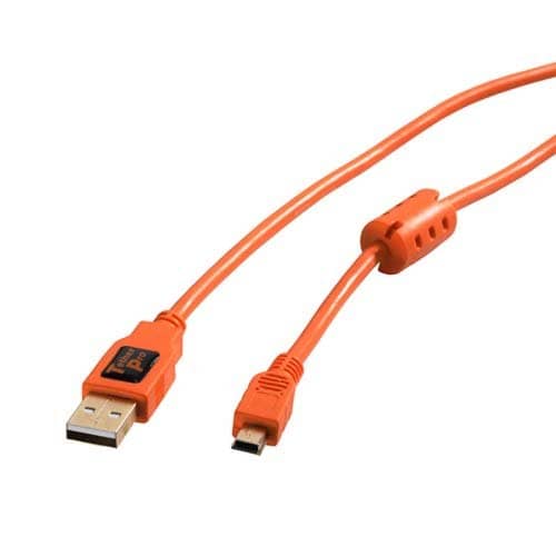 Tether Tools TetherPro USB 2 Male to Mini-B 5-Pin 4.6m - Hi-Vis Orange - Image 2