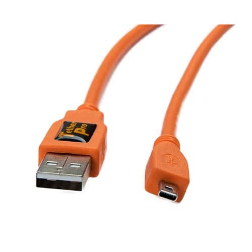 Tether Tools TetherPro USB 2 Male to Mini-B 8-Pin 4.6m - Hi-Vis Orange - Image 3