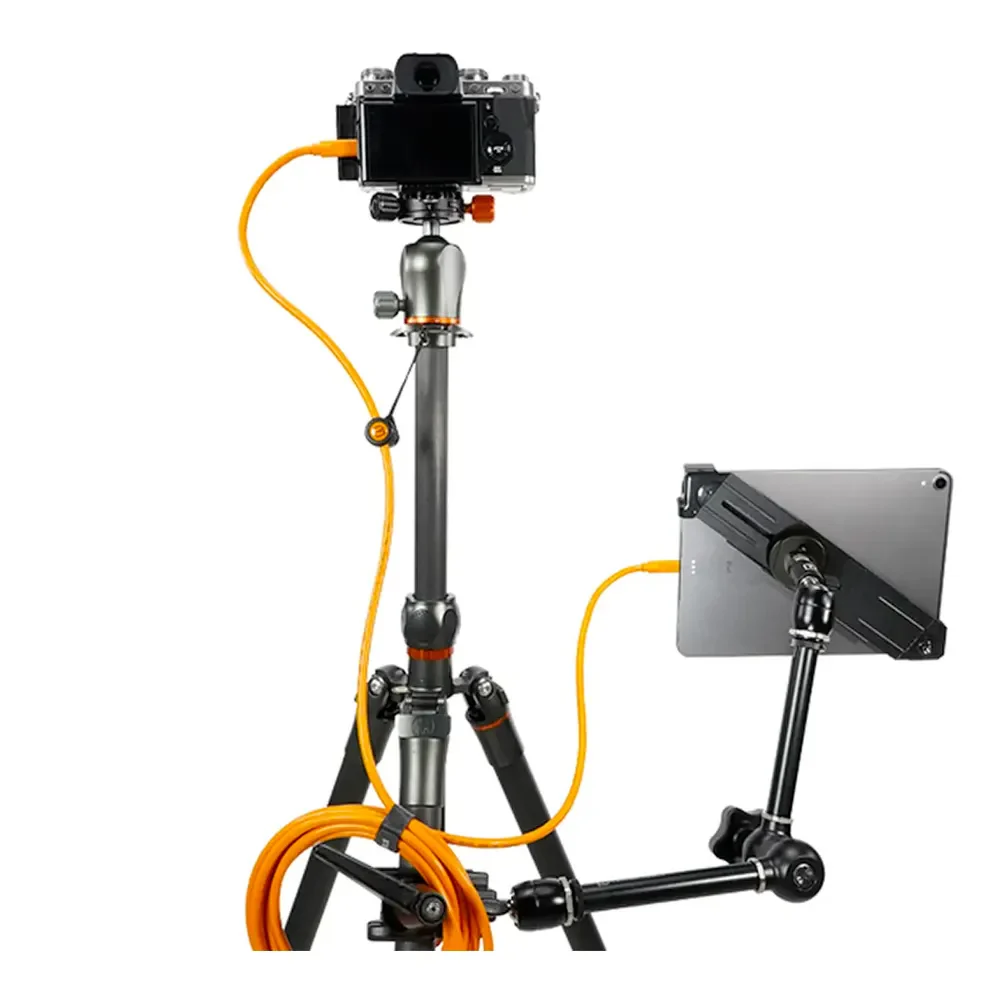 Tether Tools Tetherpro USB-C to 2 Micro-B 5-Pin 4.6m (Orange) withTetherGuard TG020 - Image 5