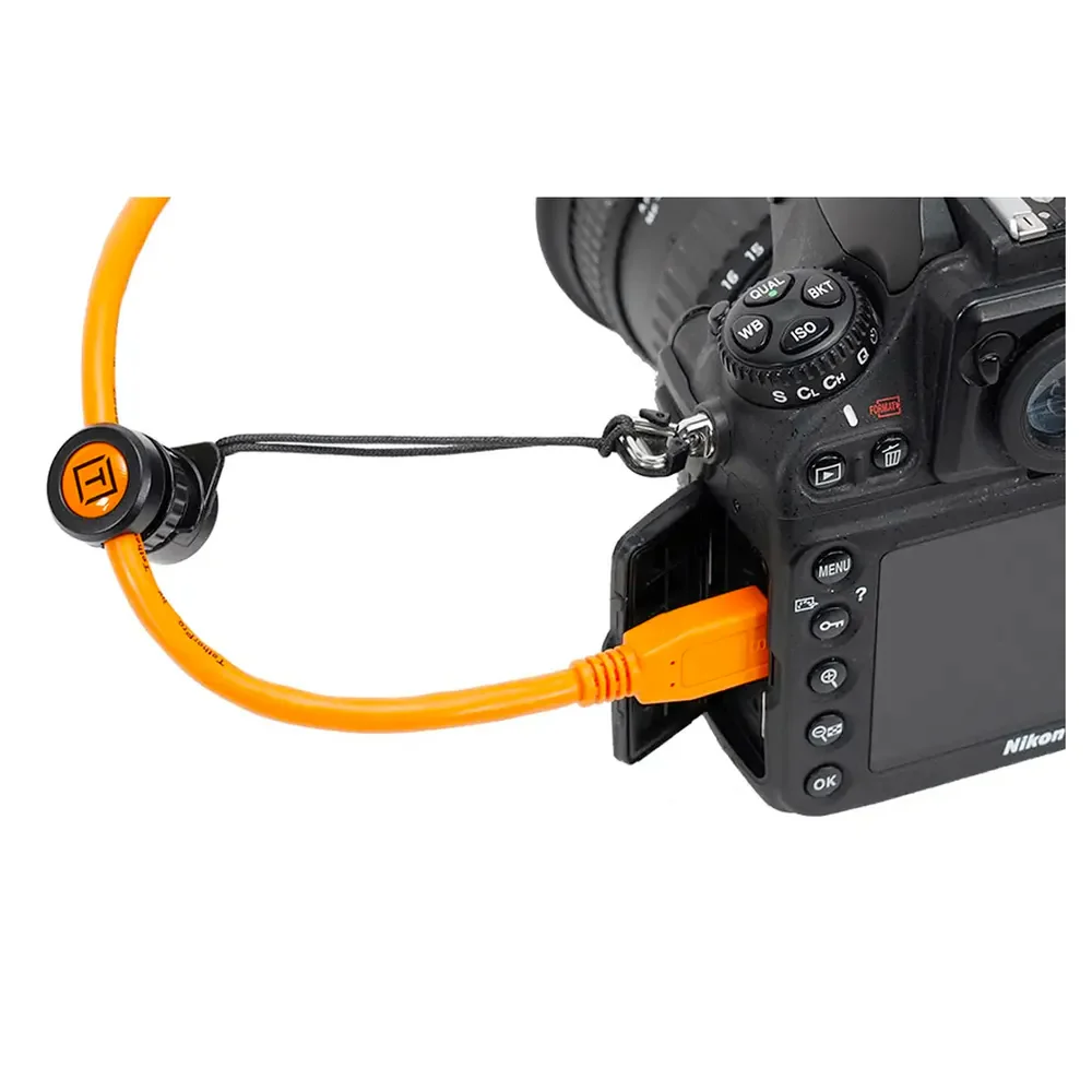 Tether Tools Tetherpro USB-C to USB-C Right Angle 4.6m (Orange) with TetherGuard TG020 - Image 3
