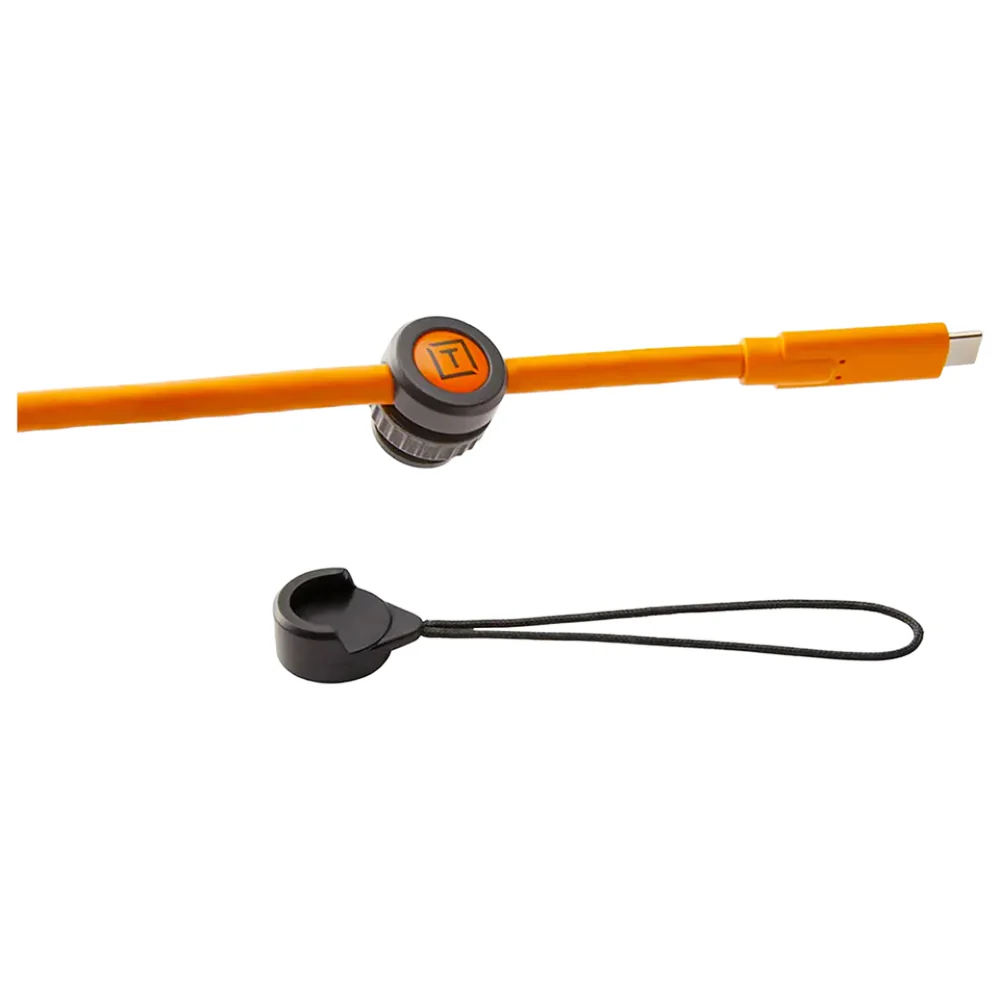 Tether Tools Tetherpro USB-C to USB-C Right Angle 4.6m (Orange) with TetherGuard TG020 - Image 6