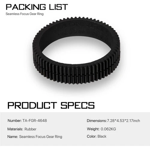 Tilta Seamless Focus Gear Ring for 46.5mm to 48.5mm Lens - Image 3