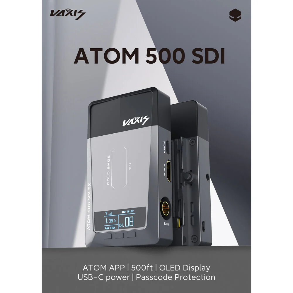 Vaxis ATOM 500 SDI Wireless Video Transmitter and Receiver Kit (SDI/HDMI) - Image 3