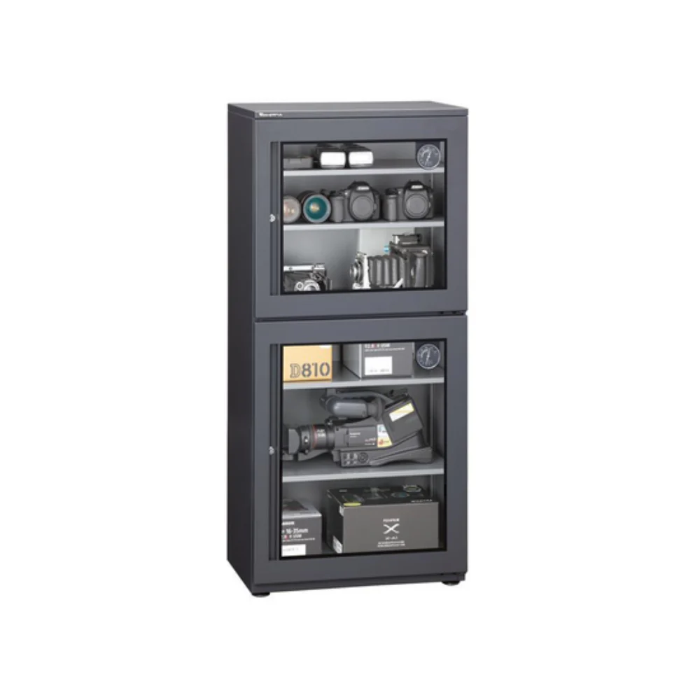 Wonderful AD-310D-D,270 Litre Dry Cabinet 2 sections with 4 Trays and Digital Hygrometer (x2)