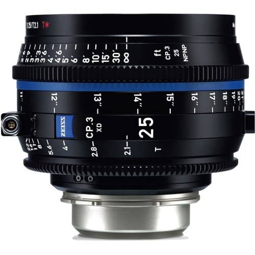 Zeiss CP.3 25mm T2.1 Feet XD eXtended Data Compact Prime Cine Lens for PL Mount
