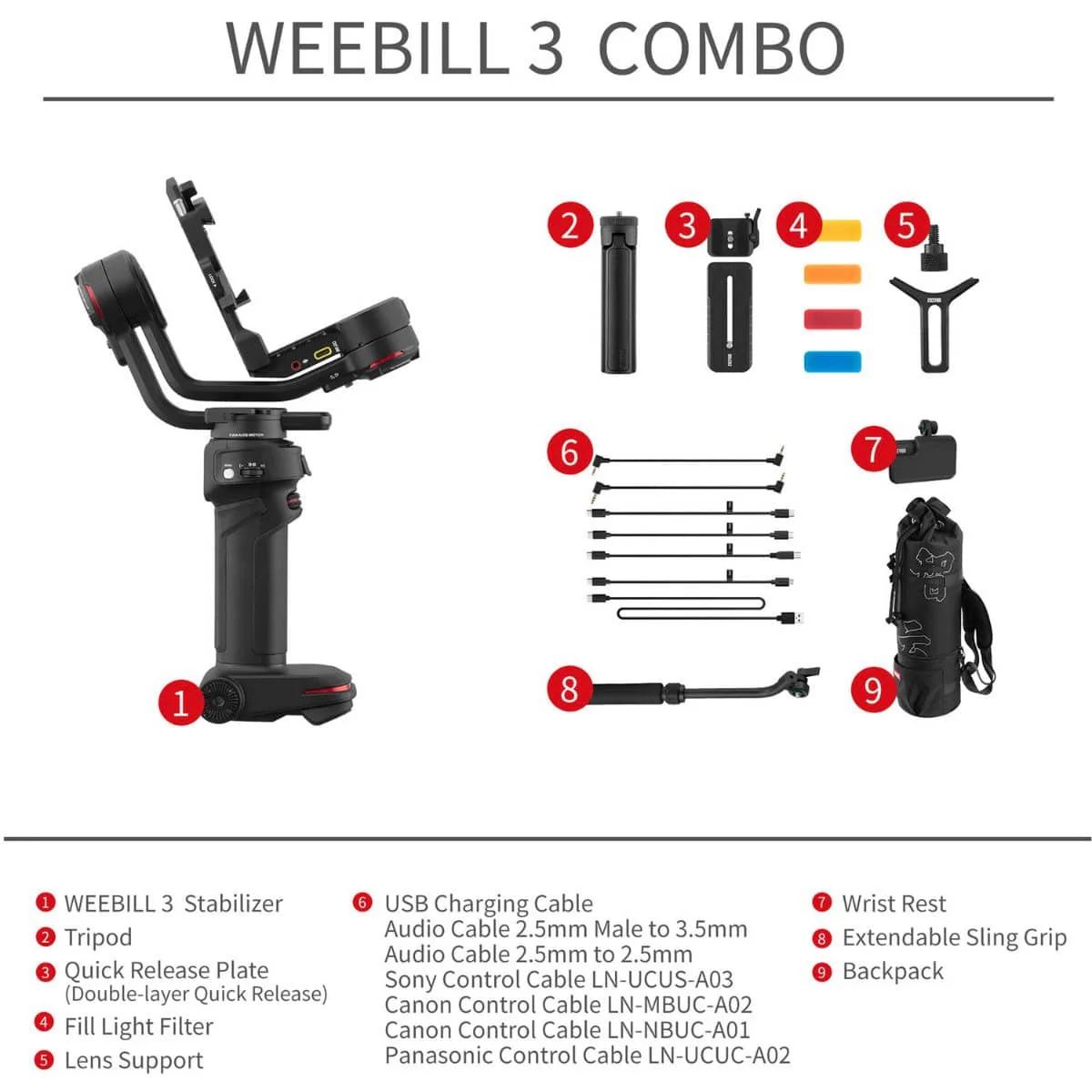 Zhiyun Weebill 3 Handheld Gimbal Stabilizer Combo - Image 2